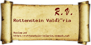 Rottenstein Valéria névjegykártya